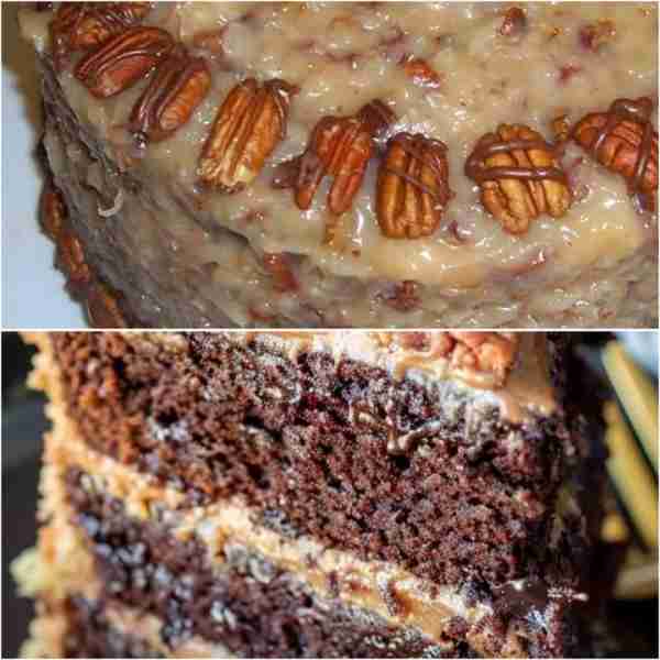 German Chocolate Cake is a rich, decadent cake made with layers of chocolate cake, a sweet coconut-p...