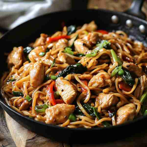 Chicken Chow Mein with The Best Chow Mein Sauce Ingredients: 2 boneless, skinless chicken breasts, t...