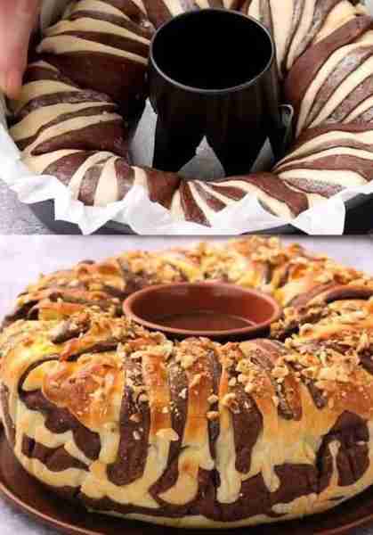 😋💕CHOCOLATE BRIOCHE💕 😋 Ingredients: 630g flour (all purpose) 7g of yeast 300 ml of milk 60g of s...
