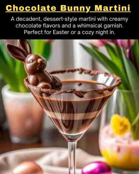 🍫🐇 Chocolate Bunny Martini A decadent, dessert-style martini with creamy chocolate flavors and a w...