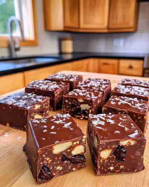 Healthy Chocolate Date Bars - No Baking Required! 👍😋 ingredients: 1.5 cups (225g) pitted dates (Me...
