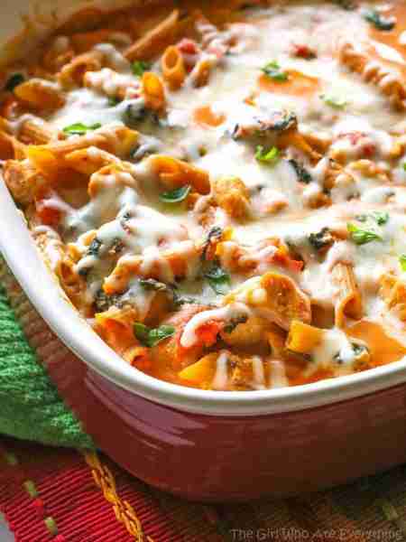 This healthy three cheese penne pasta bake is the perfect mix of comfort and nutrition. With a trio...