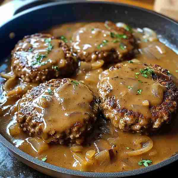 Salisbury Steak 🍽️ Delicious and comforting classic dinner. 📋 Ingredients - 1 (10 1/2 ounce) can...