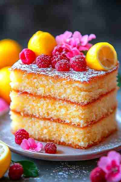 VANILLA HONEY LEMON CAKE For the Cake: 2½ cups all-purpose flour 2½ tsp baking powder ½ tsp baking s...