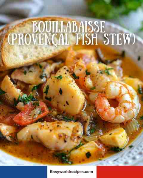 Hearty Bouillabaisse 🐟 Provençal fish stew with shrimp & saffron broth 🇫🇷🧄🍅 recipe in the (C0MM3N...