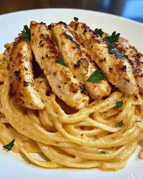 Savory Cajun Chicken over Creamy Parmesan Linguine Ingredients For the Cajun Chicken: • 2 boneless,...