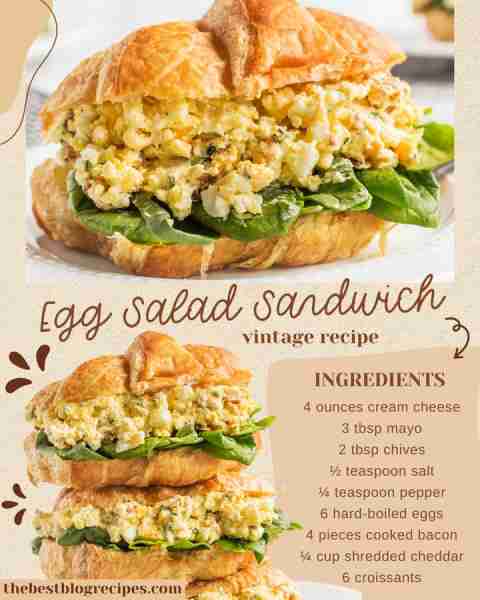 This Egg Salad Sandwich is next level with bacon, cheddar, and creamy goodness! 🥓🧀 Grocery List:...