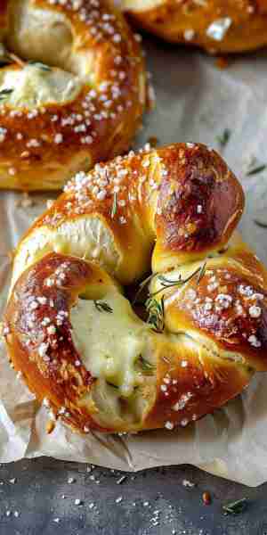 Mozzarella Stuffed Soft Pretzels 🥨 ✨ Recipe in the first c.o.m.m.e.n.t below! ✨👇
