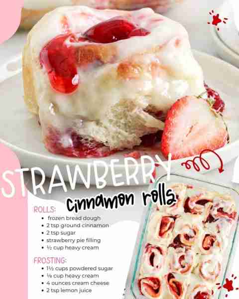 These Strawberry Cinnamon Rolls are gooey, sweet, and berry irresistible! 😍 Treat yourself to a swi...