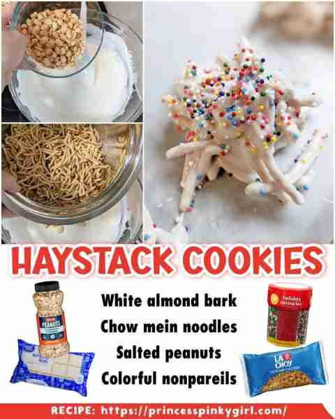HAYSTACK COOKIES! Recipe: https://princesspinkygirl.com/white-chocolate-haystacks/