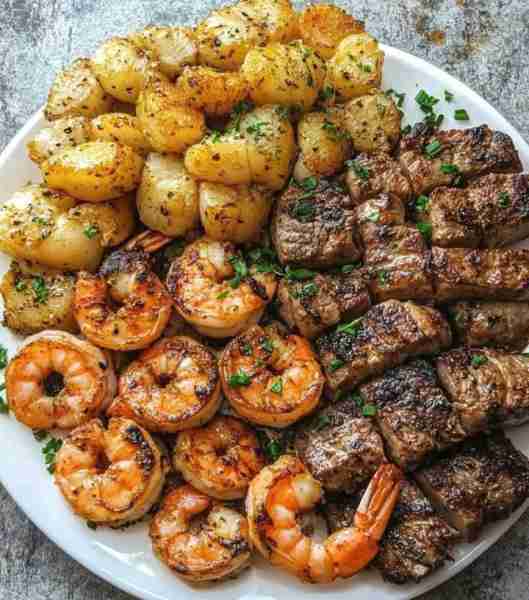 WOULD YOU EAT THIS CAJUN SHRIMP AND STEAK FEAST 🦐🥩🔥✨ Ingredients: For the Steak: 1 lb steak (rib...