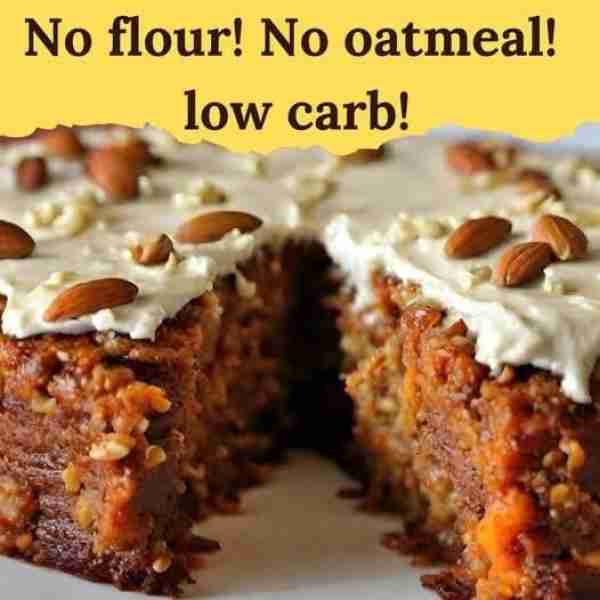 No flour! Gorgeous flourless carrot cake! No oatmeal! low carb Ingredients: 200 grams of carrots, gr...