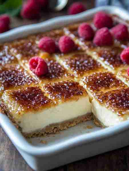 Crème Brûlée Cheesecake with a delicious caramelized top! Ingredients: For the Crust: 1 1/2 cups gr...