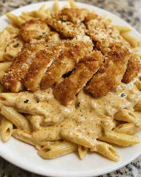 PARMESAN GARLIC CHICKEN WITH CAJUN CREAM PENNE Ingredients: 2 boneless, skinless chicken breasts 12...