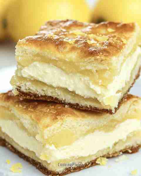 🍋 Lemon Cream Cheese Bars 🍋 Easy, Zesty, and Irresistibly Creamy—Perfect for a Quick Spring or Sum...