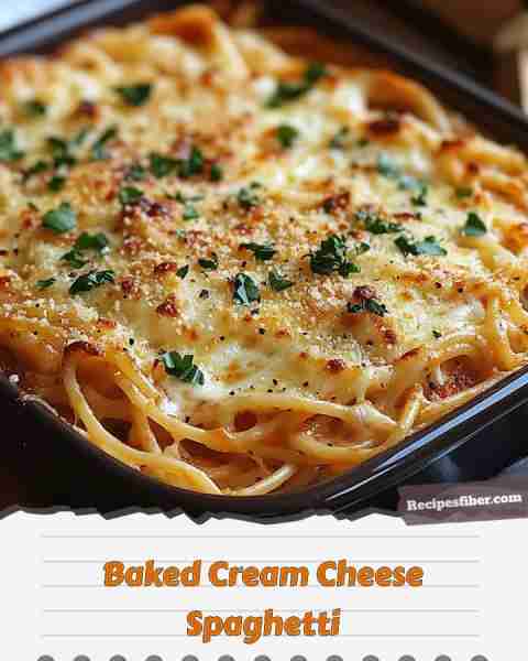 Baked Cream Cheese Spaghetti 🍝 The perfect comfort food for any weekday dinner! 📋 Ingredients -...