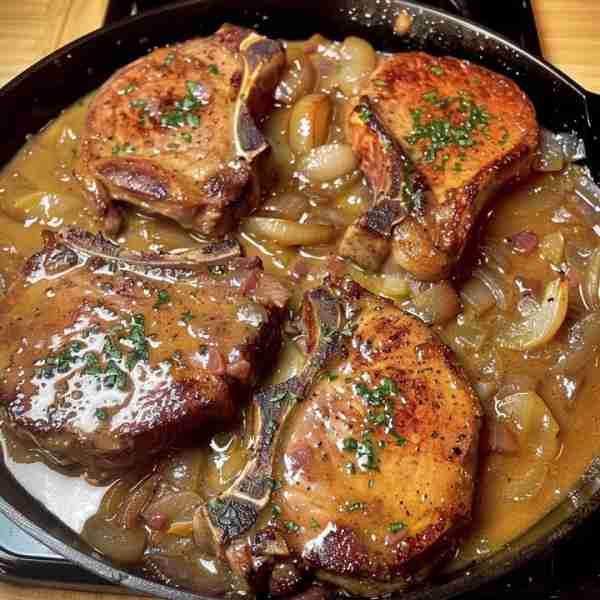 Smothered Pork Chops – OMG😱 DON’T LOSE THIS😋 Ingredients PORK CHOPS: 1 pound (500g) bone-in pork c...