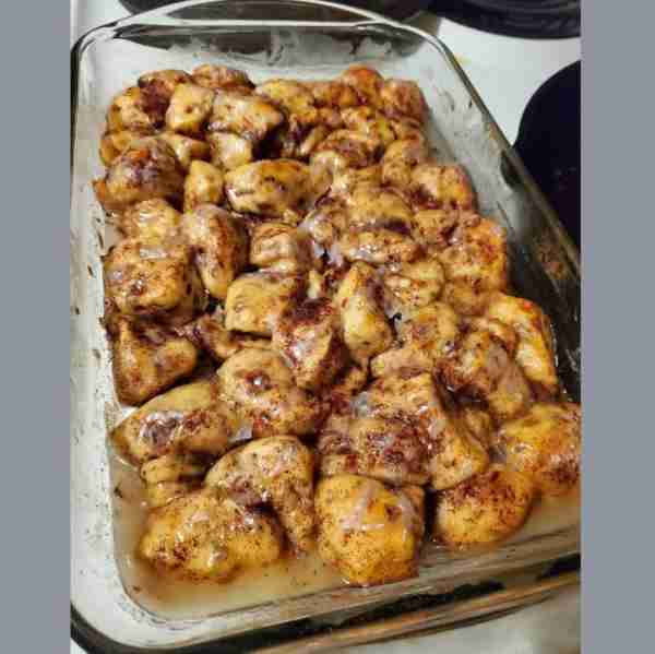 My family begs me for cinnamon roll casserole, normally I make it for breakfast but tonight they wan...