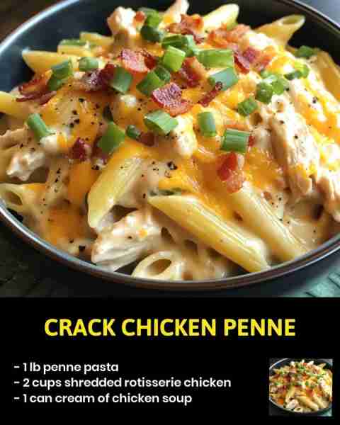 Crack Chicken Penne Who doesn't love a delicious and comforting pasta dish? This Crack Chicken Penne...