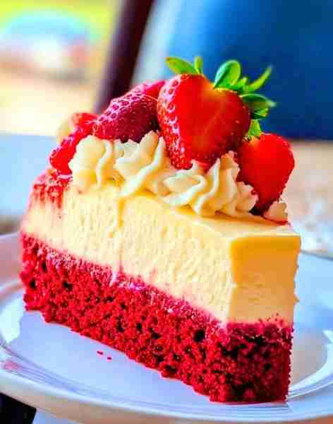**🍓 𝑺𝒕𝒓𝒂𝒘𝒃𝒆𝒓𝒓𝒚 𝑹𝒆𝒅 𝑽𝒆𝒍𝒗𝒆𝒕 𝑪𝒉𝒆𝒆𝒔𝒆𝒄𝒂𝒌𝒆 🍓** **The ultimate love child of red velvet and cheesecake i...