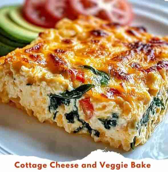 Cottage Cheese and Veggie Bake This wholesome, high-protein bake is packed with fresh vegetables an...