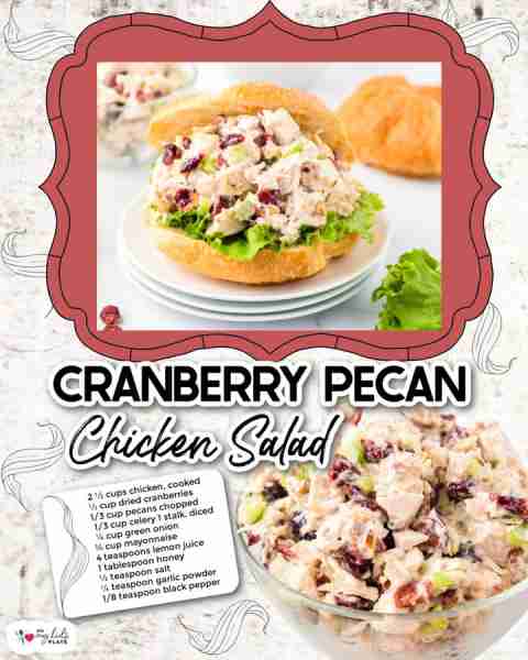 Cranberry Pecan Chicken Salad RECIPE - https://onmykidsplate.com/cranberry-pecan-chicken-salad/ 🔴 2...
