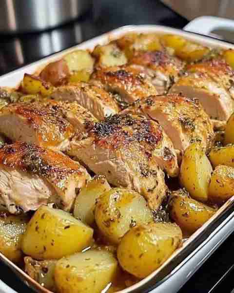 🥘 Chicken and Potato Bake 🥘 📋 Ingredients ● 2-3 chicken breasts, cubed ● 3-5 small to medium pota...