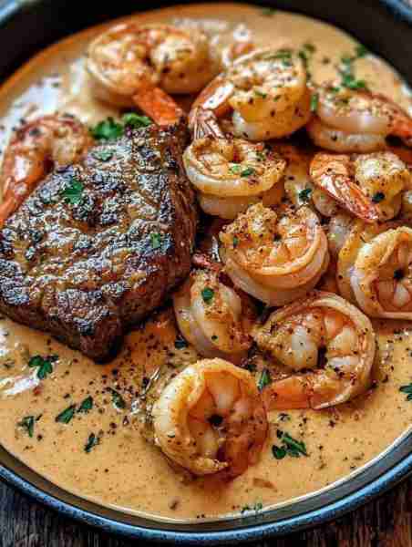 Creamy Cajun Steak & Shrimp 🥩🍤🔥 Ingredients: For the steak & shrimp: 2 ribeye or sirloin steaks 1...