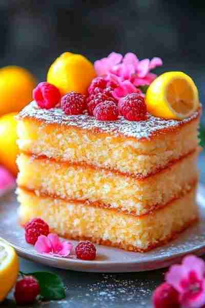 VANILLA HONEY LEMON CAKE For the Cake: 2½ cups all-purpose flour 2½ tsp baking powder ½ tsp baking s...