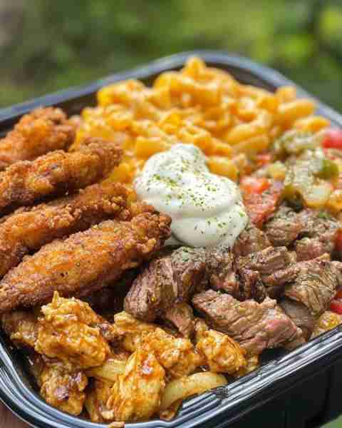 🍗 Loaded Wings & Steak-Chicken Fries Box🛒 Ingredients For the Crispy Chicken Wings: 1.5 lbs chick...