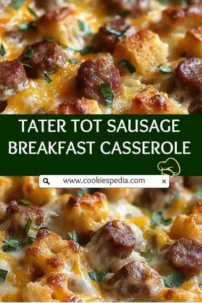 TATER TOT SAUSAGE BREAKFAST CASSEROLE Ingredients 8 eggs 1 pound pork sausage jimmy dean 1 1/2 cups...