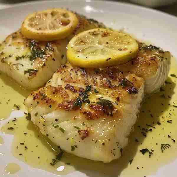 🐟🐟Lemon Baked Cod🐟🐟 🐟 Delicate cod fillets bathed in a zesty lemon butter sauce, kissed with h...