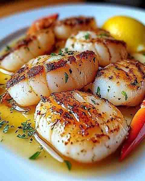 Lobster Tails and Seared Scallops in Garlic Butter Elegance 🦞🦐 Transform your dinner into an ocean...
