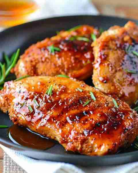 Double Crunch Honey Garlic Chicken Breasts Crispy fried chicken breasts coated in a flavorful blend...