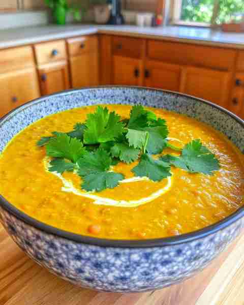 Nourishing Golden Red Lentil Detox Soup with Turmeric & Ginger 🧡🥣🌿 ingredients: 1 tablespoon (15m...