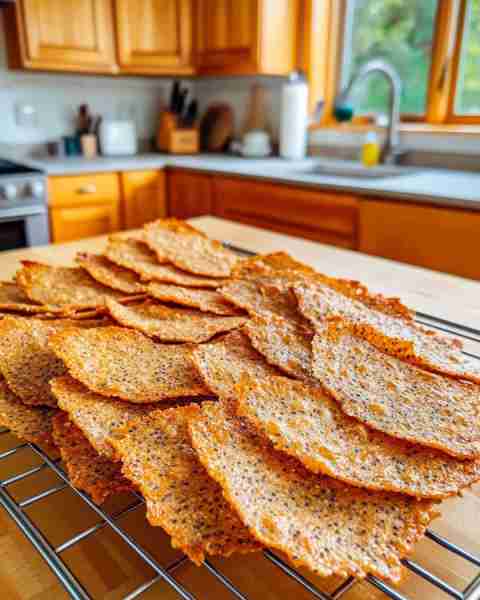 Bake Your Own Healthy Crunch: Almond Flour & Chia Seed Crackers! 💪🌿 ingredients: 1 cup (100g) almo...