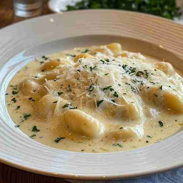Creamy Gnocchi with Parmesan and Parsley: Ingredients: For the Gnocchi: 1 pound (450g) potato gnocch...