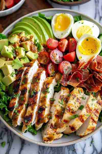 Grilled Chicken Cobb Salad with Honey Dijon