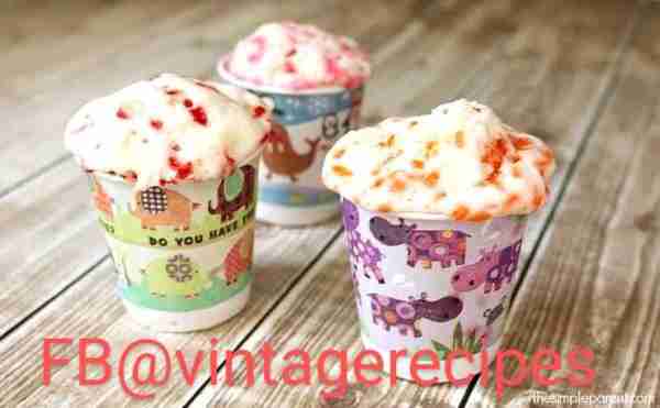 This is a fun recipe for JR. chefs using Dixie cups Dixie Cup Cake Box cake mix (3 Tbs. per cupcake...