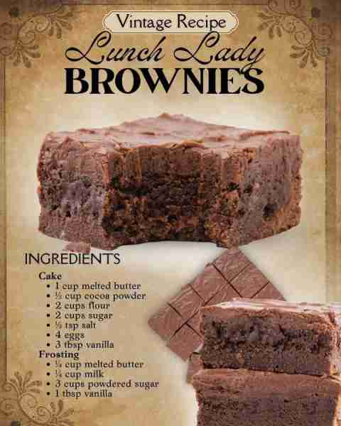 Lunch Lady Brownies Recipe ⬇️