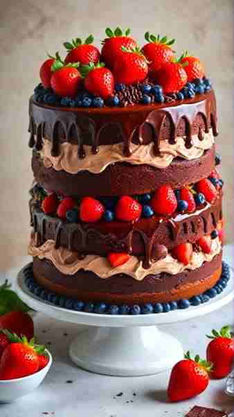 Delicious Strawberry & Chocolate Layer Cake Ingredients For the Chocolate Cake: 2½ cups all-purpose...