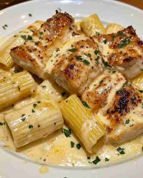 Garlic Butter Chicken and Creamy Parmesan Rigatoni Ingredients: 12 oz rigatoni pasta 1 lb boneless,...