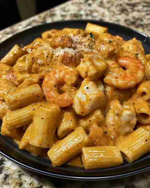Shrimp & Crab Pasta with Creamy Cajun Sauce Ingredients: 1 lb shrimp, peeled and deveined 1/2 lb lu...