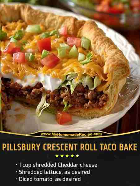 Pillsbury Crescent Roll Taco Bake Ingredients 1 (8 ounce) can Pillsbury® refrigerated crescent dinne...