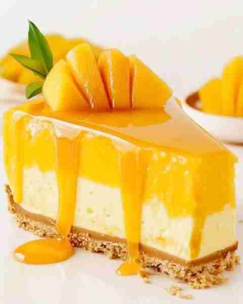 VEGAN MANGO CHEESECAKE (NO-BAKE) Ingredients For the Crust: 1½ cups vegan graham cracker crumbs or o...