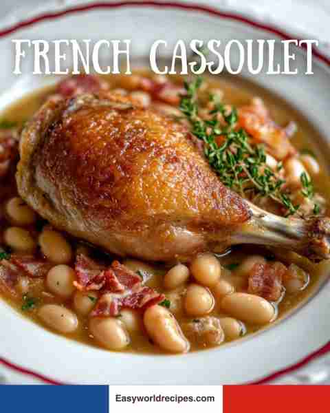 Savory French Cassoulet 🥩 Slow-cooked duck, beans & sausage in a rich stew 🇫🇷🌿🫘 recipe in the (C0...