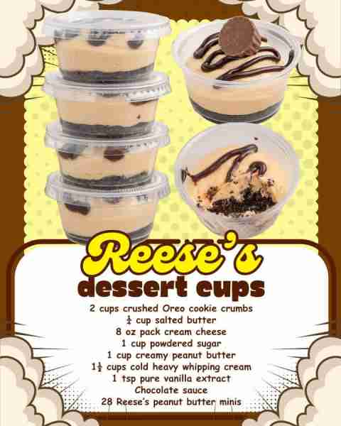 REESE'S DESSERT CUPS! Recipe created by Princess Pinky Girl and link to recipe in comments. 2 cups c...