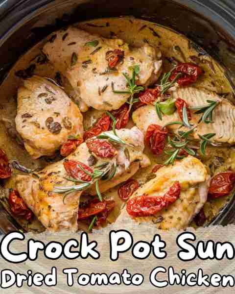 ⬇️ Crock Pot Sun Dried Tomato Chicken 😋⬇️ If you want a tasty and simple dinner that practically pr...