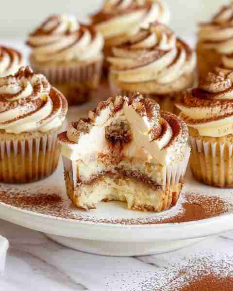Tiramisu Cupcakes Cupcake Ingredients 1 1/2 cups (190g) all-purpose flour 1 1/2 tsp baking powder 1/...