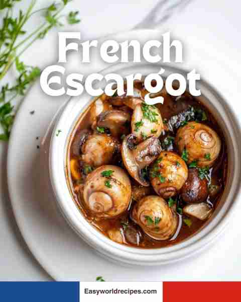 🇫🇷 Escargots de Bourgogne (Burgundy Snails) Tender snails baked in garlicky herb butter, a luxurious...